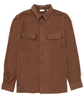 Rowm Big & Tall The Keeper Long Sleeve Solid Jersey Button Down Knit Shirt