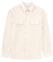 Rowm Big & Tall The Keeper Long Sleeve Solid Jersey Button Down Knit Shirt