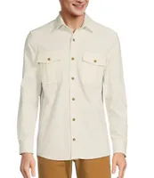 Rowm Big & Tall The Lodge Collection Long Sleeve Brushed Solid Button Down Shirt