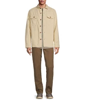 Rowm Big & Tall The Rambler Long Sleeve Garment Dyed Canvas Solid Shirt Jacket