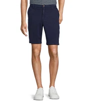 Rowm Blue Sirena Flat Front Solid 9#double; Inseam Shorts