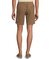 Rowm Crafted Solid Drawstring Textured Solid 8#double; Inseam Shorts