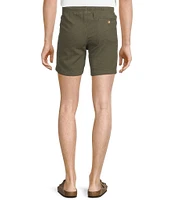 Rowm Flat Front Drawstring Garment Dyed Solid 7#double; Inseam Waffle Shorts