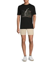 Rowm Flat Front Solid 7#double; Inseam Shorts