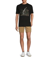 Rowm Flat Front Solid 7#double; Inseam Shorts