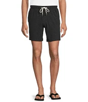 Rowm Flat Front Solid Terry 7#double; Inseam Shorts