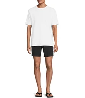 Rowm Flat Front Solid Terry 7#double; Inseam Shorts