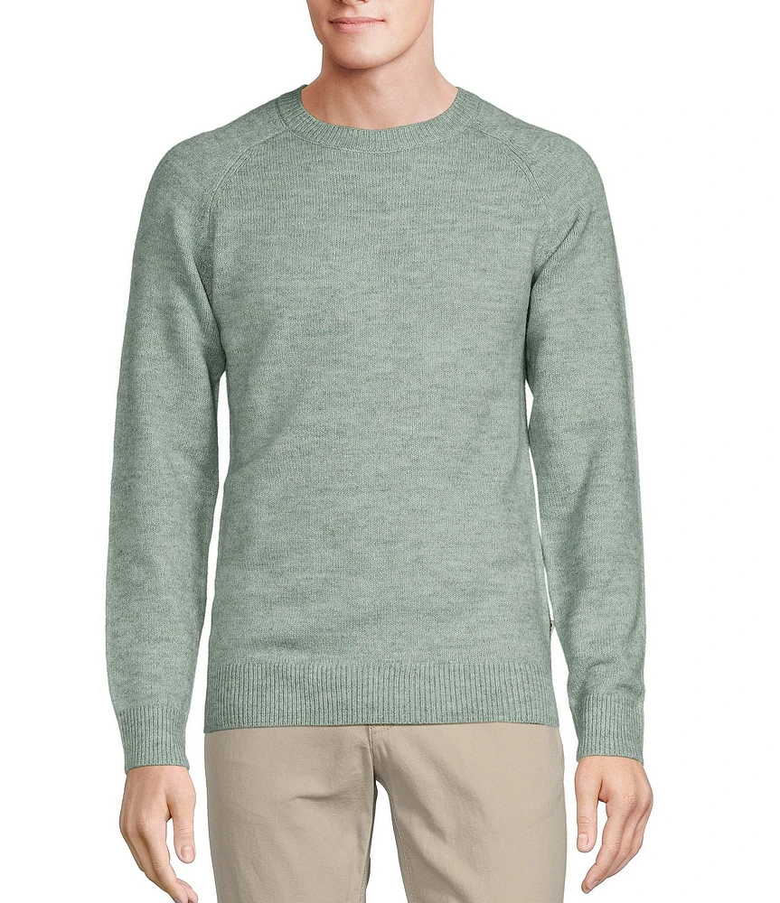 Rowm Long Raglan Sleeve Heather Solid Crewneck Sweater