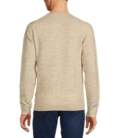 Rowm Long Raglan Sleeve Heather Solid Crewneck Sweater