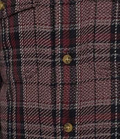 Rowm Long Sleeve 2 Pocket Jaspe Large Plaid Button Down Sport Shirt