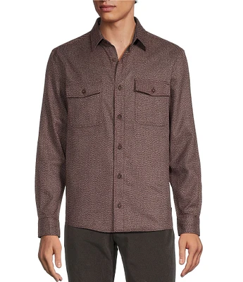 Rowm Long Sleeve 2 Pocket Jaspe Textured Button-Down Sport Shirt