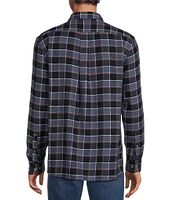 Rowm Long Sleeve Buffalo Plaid Slub Button Front Woven Shirt