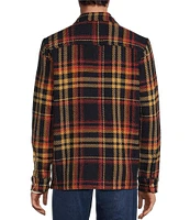 Rowm Long Sleeve Chunky Twill Plaid Shirt Jacket