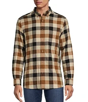 Rowm Long Sleeve Herringbone Buffalo Plaid Woven Shirt