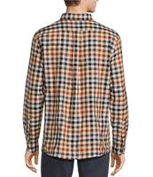 Rowm Long Sleeve Herringbone Small Plaid Woven Shirt