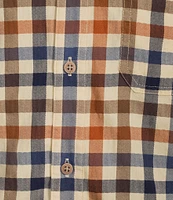 Rowm Long Sleeve Herringbone Small Plaid Woven Shirt