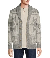 Rowm Long Sleeve Jacquard Cardigan Sweater