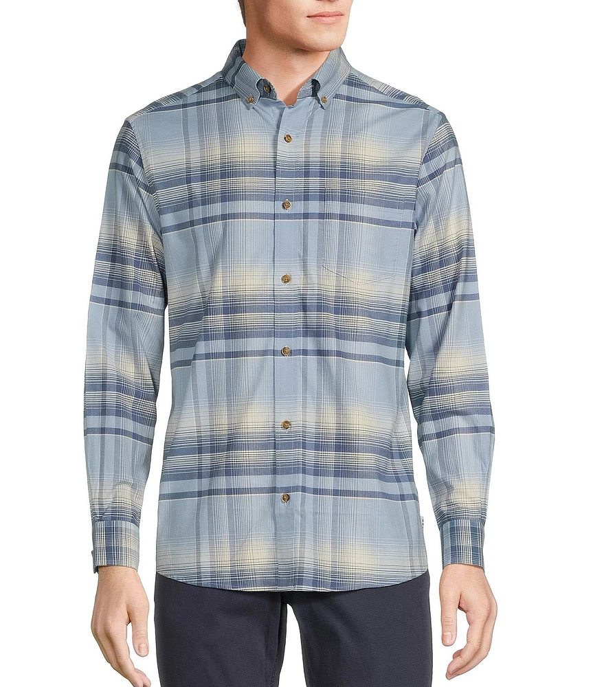 Rowm Long Sleeve Large Plaid Oxford Shirt