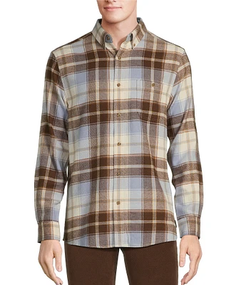 Rowm Long Sleeve Portuguese Flannel Large Plaid Shirt