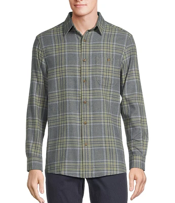 Rowm Long Sleeve Portuguese Flannel Plaid Shirt