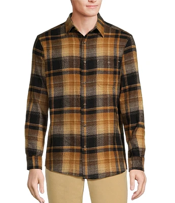 Rowm Long Sleeve Portuguese Flannel Ombre Plaid Shirt