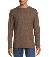 Rowm Long Sleeve Solid Ribbed Crew Neck Pullover