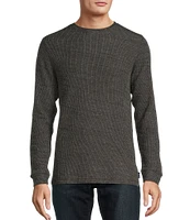 Rowm Long Sleeve Solid Ribbed Crew Neck Pullover