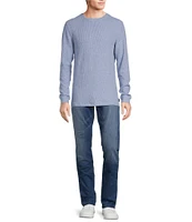 Rowm Long Sleeve Solid Ribbed Crew Neck Pullover