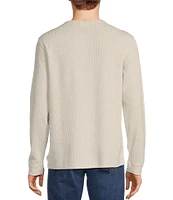 Rowm Long Sleeve Solid Ribbed Henley Pullover