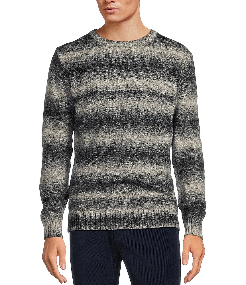 Rowm Long Sleeve Space Dye Crewneck Sweater