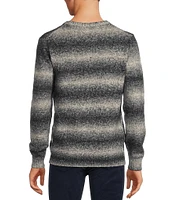 Rowm Long Sleeve Space Dye Crewneck Sweater