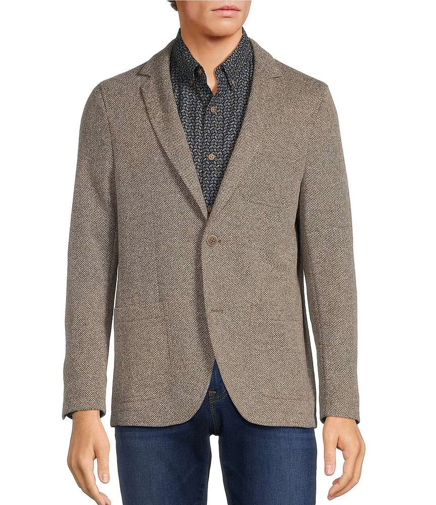 Rowm Long Sleeve Textured Solid Knit Blazer