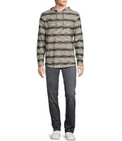 Rowm Long Sleeve Textured Stripe Hoodie