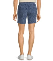 Rowm On The Range Flat Front Corduroy Bandana Printed 7#double; Inseam Shorts