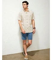 Rowm On The Range Short Sleeve Space Dyed Large Grid Shirt