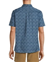 Rowm On The Range Short Sleeve Stretch Poplin Floral Print Shirt