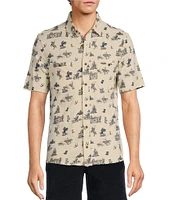 Rowm On The Range Short Sleeve Western Conversational Print Coatfront Shirt