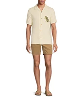 Rowm Outsider's Oasis Short Sleeve Embroidered Camp Weekender Shirt