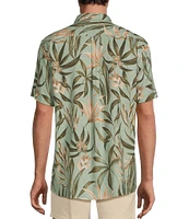 Rowm Outsider's Oasis Short Sleeve Open Palm Print Shirt