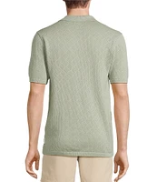Rowm Outsider's Oasis Short Sleeve Solid Button Front Sweater Knit Shirt