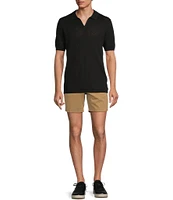Rowm Outsider's Oasis Short Sleeve Solid Button Front Sweater Knit Shirt