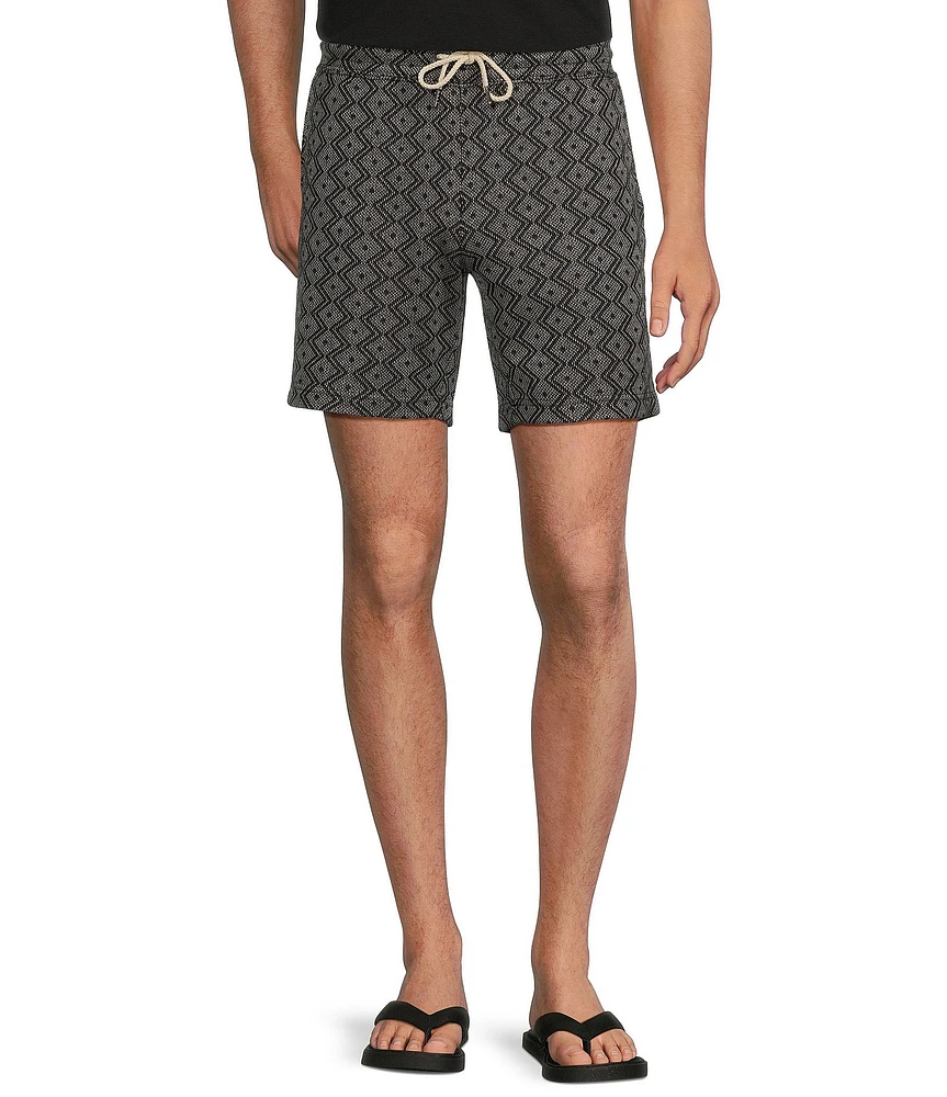 Rowm Outsider's Oasis Solid 7#double; Inseam Jacquard Knit Shorts