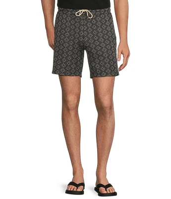 Rowm Outsider's Oasis Solid 7#double; Inseam Jacquard Knit Shorts