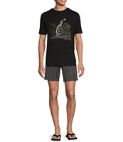 Rowm Outsider's Oasis Solid 7#double; Inseam Jacquard Knit Shorts
