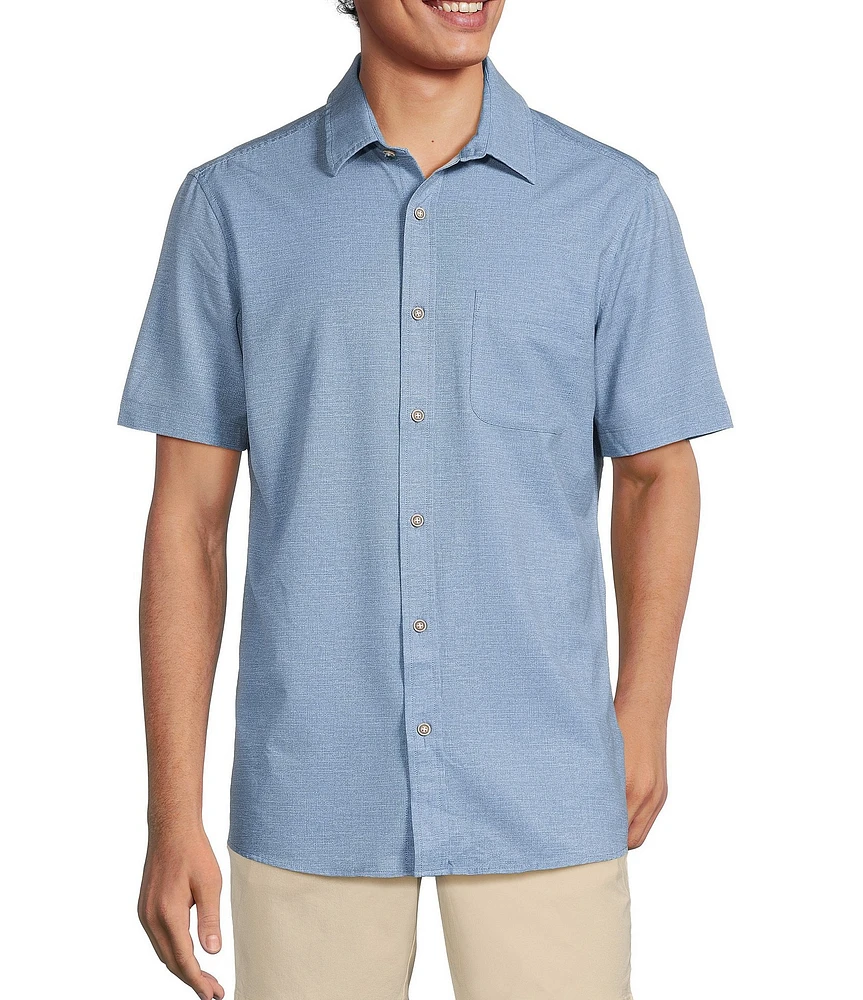 Rowm Performance Rec + Relax Short Sleeve Solid Textured Shirt