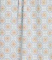 Rowm Performance Rec + Relax Short Sleeve Tile Print Textured Shirt
