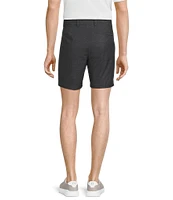 Rowm Rec & Relax Flat Front Solid Textured 7#double; Inseam Shorts