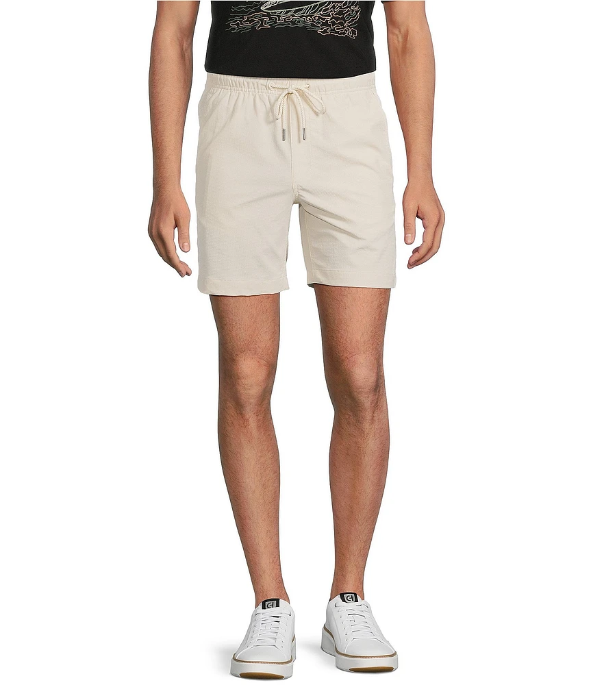 Rowm Rec & Relax Flat Front Solid Textured 7#double; Shorts