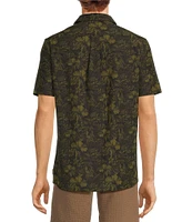 Rowm Rec & Relax Performance Short Sleeve Jungle Floral Print Shirt