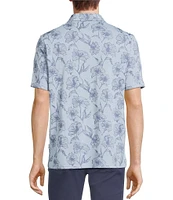 Rowm Rec & Relax Short Sleeve Floral Jacquard Polo